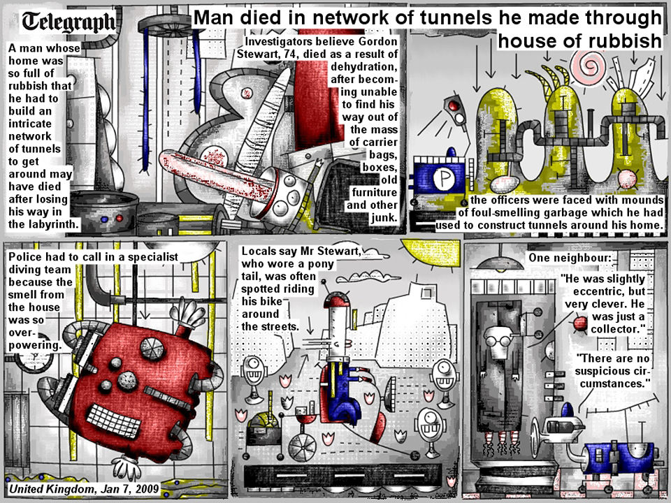 Bob Schroeder | Rubbish house | Death in Network | Man died in network of tunnels he made through house of rubbish