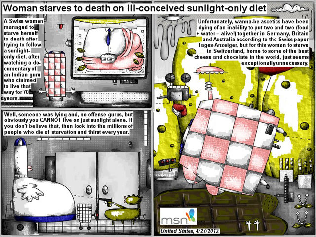 Bob Schroeder | Death by sunlight-only diet | Woman starves | Woman starves to death on ill-conceived sunlight-only diet